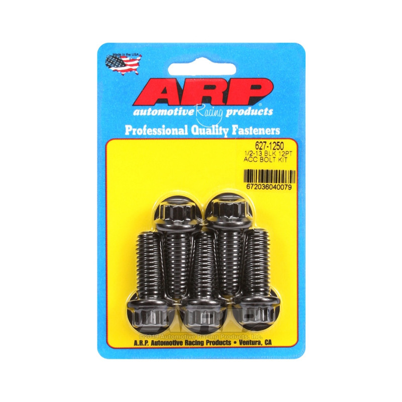 Set de șuruburi și piulițe universale ARP 1/2-13 – Black Oxyde, 12 capete x 5 - ARP-627-1250 - 627-1250 - 3666618192840
